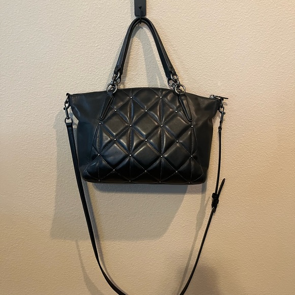 Coach Diamond Pattern Satchel - Picture 9 of 11